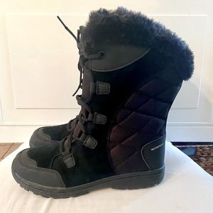 Columbia Waterproof Black Winter Boots Sz 8